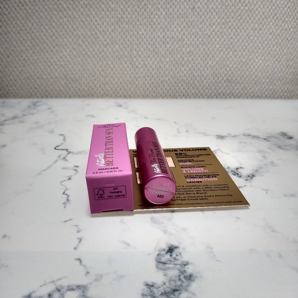 Too Faced Naturally Better Than Sex Mascara .16 oz Mini Travel Size New …